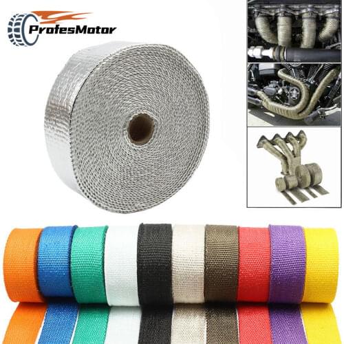 5cm*5m Car Motorcycle Exhaust Thermal Exhaust Tape Exhaust Heat Tape Wrap Pipe Wrap Shields Manifold Header Insulation Roll