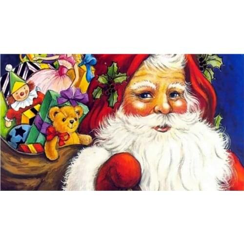 5D Paint With Diamonds Santa Claus DIY Diamond Painting Mosaic Christmas Deer Handmade Gift Home Decor