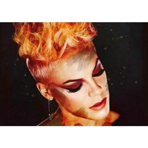 Pink portrait 5d diamond painting sexy woman full square / round drill American singer 3d diamond mosaic wall sticker