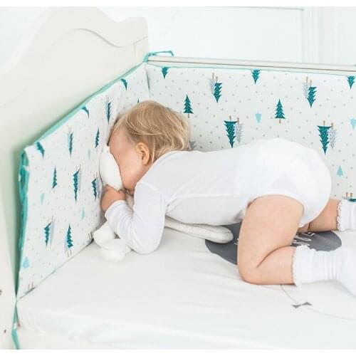 1pc Baby Bed Bumper Soft Cotton Crib Protector Cartoon Cot Sleeping Safe Bumpers For Newborn Infant Cushion Baby Room Decoration