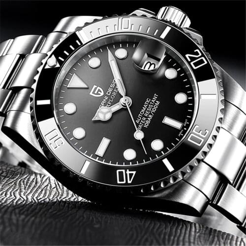 Reloj Hombre PAGANI DESIGN New Men Automatic Mechanical Wristwatch 40mm Sapphire Glass Stainless Steel Divers Watch Men Watches