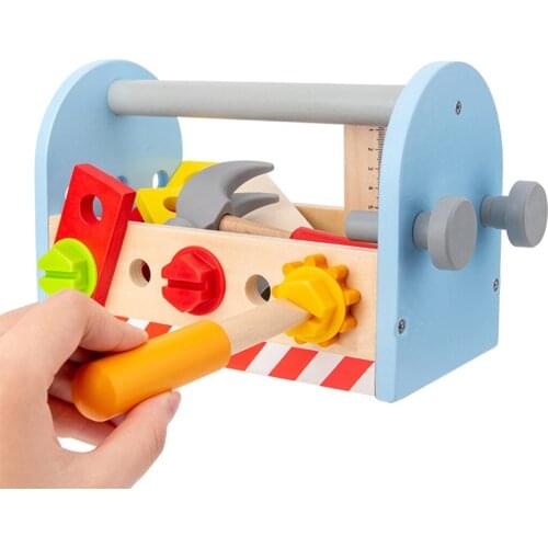 Wooden Tool Toy Toolbox Play Accessories Set Carpenter Tool Pretend Play Toy