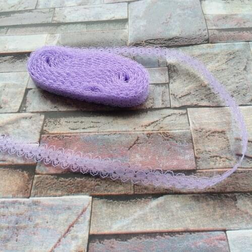 Beautiful Hot 10 yards 15mm Width Light Purple Lace Ribbon Lace embroidery DIY Decoration For Clothes Sewing Accessories