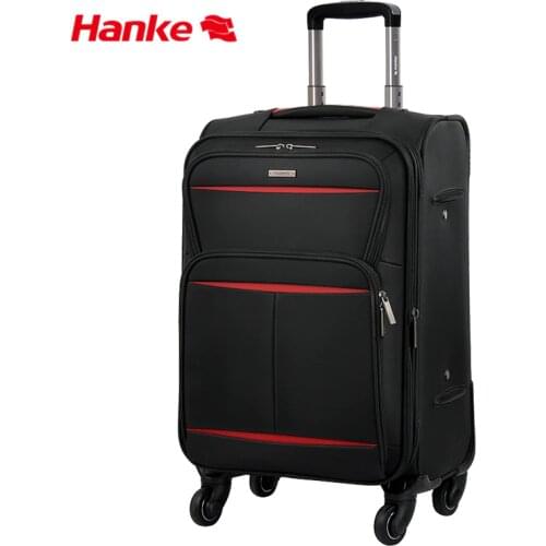 Hanke Soft Cloth Suitcase Waterproof Expandable Luggage Trolley Case Spinner Wheels Rolling Luggage for Travel 20-28 Inch H8662