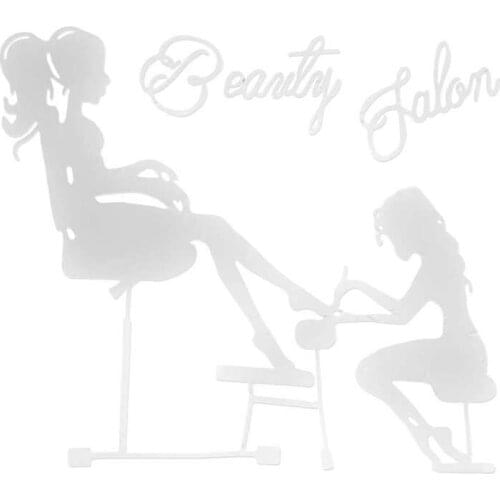 Eyelash Extension Individual Eyelash Nail Art Wall Sticker Vinyl Stylish Nail Salon Show Window Wall Decal Interior Decoration