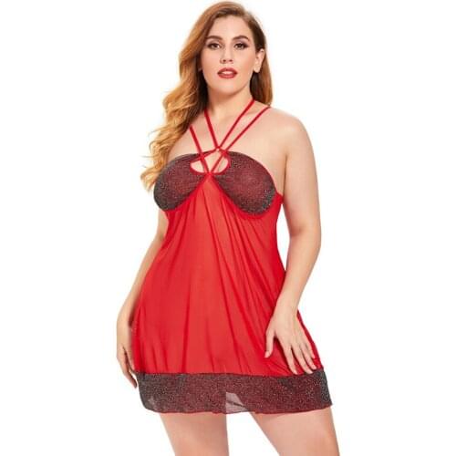 Sexy Large Sleepwear Women Lace XL-5XL Night Dress Sleeveless Nighties V-neck Nightgown Plus Size 3XL Nightdress Nightwear