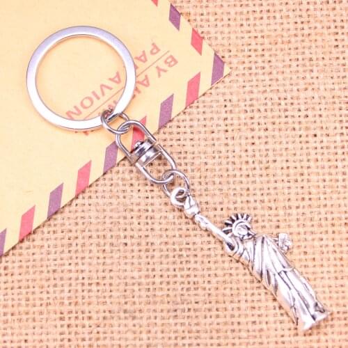 New Fashion Keychain 49x14mm statue of liberty new york Pendants DIY Men Jewelry Car Key Chain Souvenir For Gift