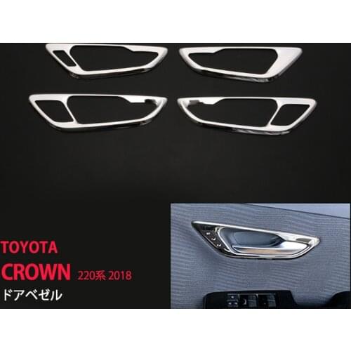 Durable Car Door Bezel Cover for TOYOTA CROWN 220S 2018 Stainless Steel Exterior Decoration Auto Accessories