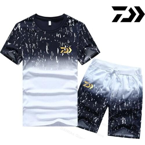 Daiwa Fishing Suit Men T Shirt Breathable Fishing Clothing Men Outdoor Fishing Pants Quick Drying Fishing Clothes Sports Summer