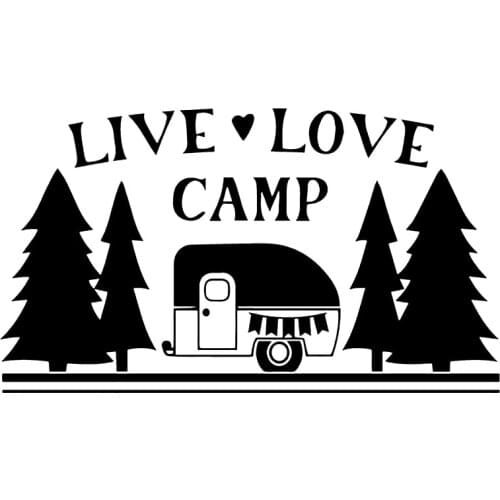 S51346# Various Sizes/Colors Car Stickers Vinyl Decal Love Camp Life Motorcycle Decorative Accessories