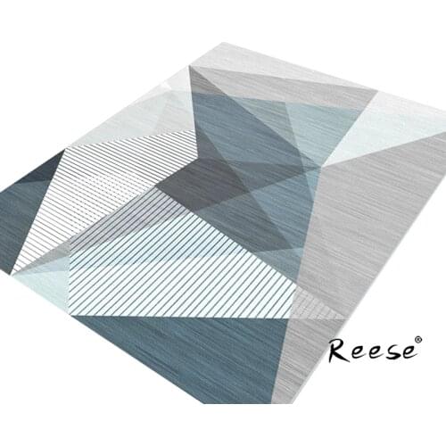 Modern Soft Geometric Carpet For Livingroom Anti Slip Antifouling Area Rug In Bedroom Parlor Factory Direct Supply