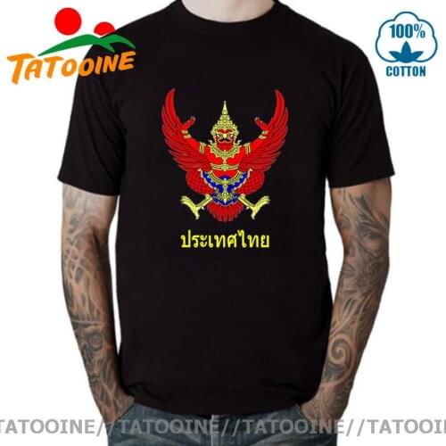 Tatooine Thailand Emblem Flag T-shirt Thai Coat of Arms Garuda Flag Heraldic T shirts Thai Country flags TH Clothing Funny Shirt
