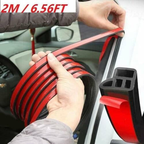 2M 79\" Car Door Hood Trunk Trim Edge Moulding Rubber Weatherstrip Seal Strip Car Sealing Strip