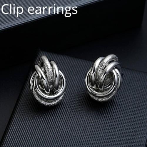 Vintage Metal Clip On Earrings Without Piercing for Women Charm Gold Color Za Maxi Ear Clips Bijoux Brincos Gift Porm Jewelry