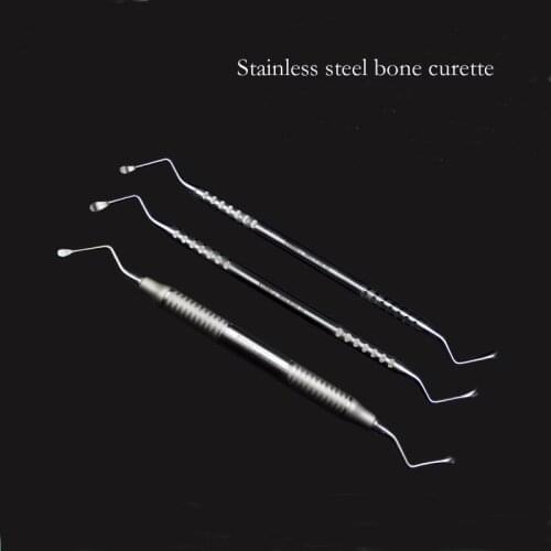 Toothed tooth curette, tooth extraction instrument, spatula, dental material, dental instrument, dental implant tool