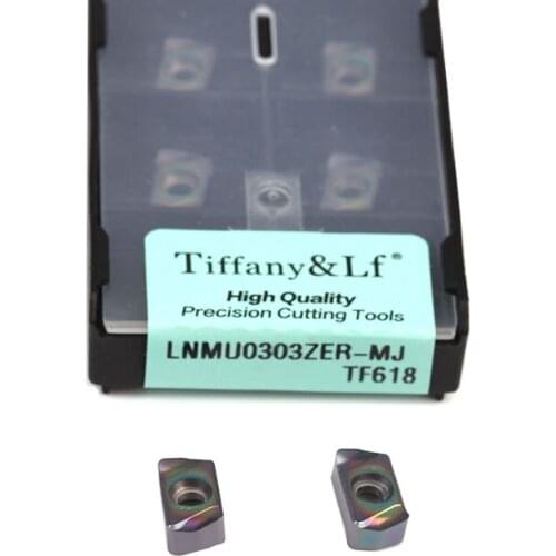 10pcs LNMU0303ZER-MJ TF618 Milling Carbide Insert CNC Lathe Turning Tool Multicolor Machining Quenched teel Milling Turning Tool