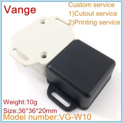 2pcs/lot mold made small plastic boxes IP54 ABS wall mounted plastic enclosures case for electronics project 36*36*20mm