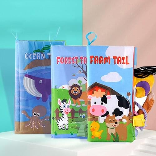3 Style Soft Baby Cloth Books Baby Early Education Books English Animal Story Book Children Baby Intelligence Development Books
