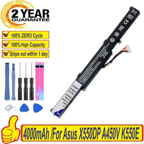 Top Brand New Battery for Asus X550DP A450V K550E X750J A550D K751L X751L F450 P750LB X751MA F450C R752L X751MD F450E R752MA