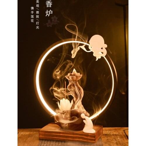 Backflow censer Bergamot censer Chinese zen furnishing articles Creative home sitting room porch office sandalwood aroma stove