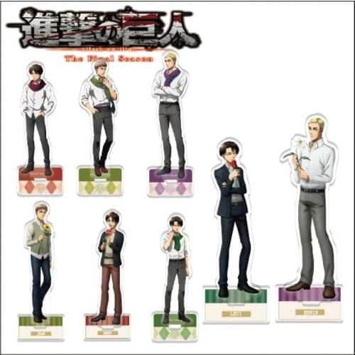 Anime Attack on Titan Erwin Smith Jean Kirschstein Acrylic Stand Figure Double-Side Model Plate Cosplay Cartoon Desk Decor Gifts