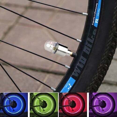 Auto Car Bicycle Motorcycle LED Lights Wheel Tire Valve Caps Cycling Light Sensor Spokes Hub Tyre Lamp MTB Bike Accessories