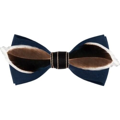Free Shipping New male fashion man mens Original feather series bow tie formal business bow wedding groom groomsmen party gifts