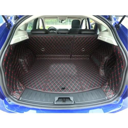 For jaguar e-pace leather car trunk mat 2017 2018 2019 2020 cargo liner boot rug carpet luggage wearable styling