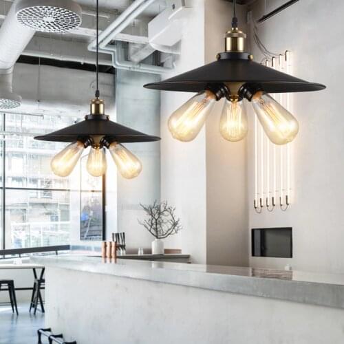 E27 Iron American industrial spread ancient simple creative personality restaurant bar table bedroom chandeliers