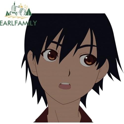 EARLFAMILY 13cm x 12.5cm for Kanbaru Suruga Anime Car Sticker Creativite Waterproof Sunscreen Decal Laptop Decor DIY Car Styling