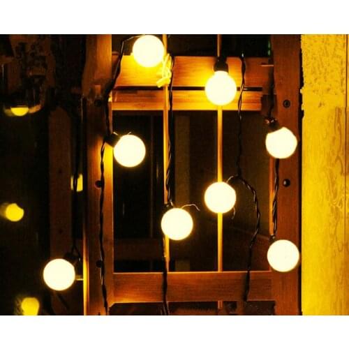 5M 16ft Ball-Shaped 20LED 40mm Big Ball String Fairy Light 4cm Waterproof Outdoor Wedding/Xmas/Bar Party Garden Decor-Warm white