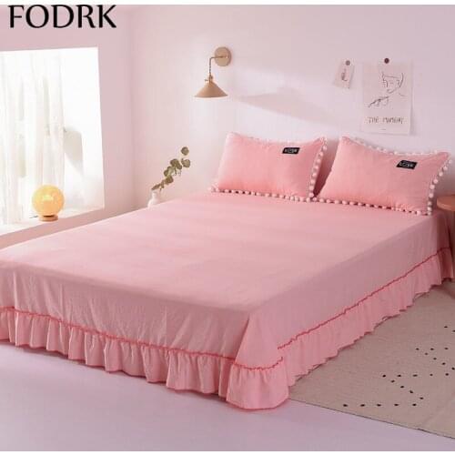 Cotton Sheets for Bed Bedspread Skirt Linens Queen Mattress Bedsheet Bedspreads Terry Bedding Couple Covers Elastic King Size