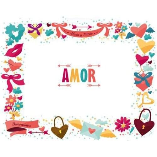 Custom PHOTOCALL BODA AMOR Y COLOR PARA BODAS Y CELEBRACIONES Love Color Heart backdrop Computer print wedding background
