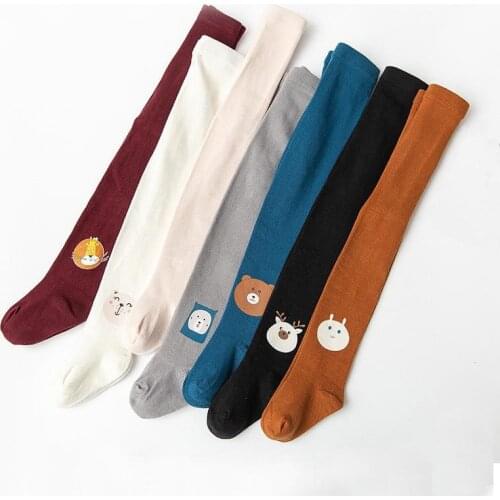 Baby Girls Tights Cartoon Animal Print Children Dancing Cotton Stocking Pantyhose Winter Tights for Toddler Girls