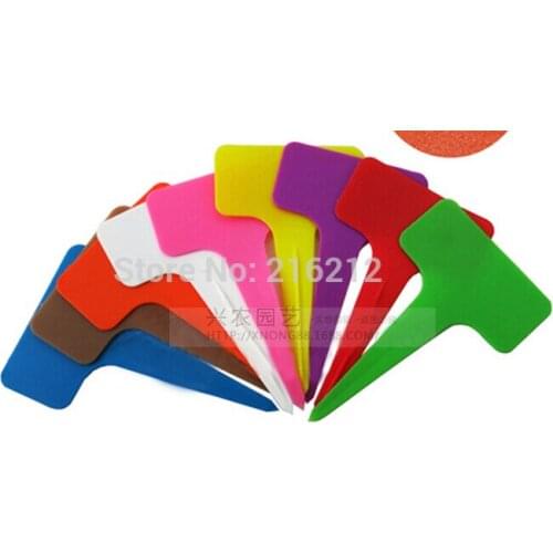 6 x10cm Plastic Plant T-type Tags Markers Nursery Garden Labels Gray