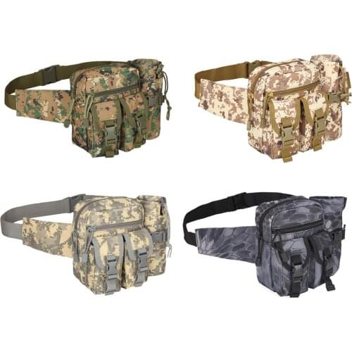 Men Waist Pack Oxford Cloth Hiking Water Bottle Holder Army Hunting Walking Mountaineering Fishing Camping