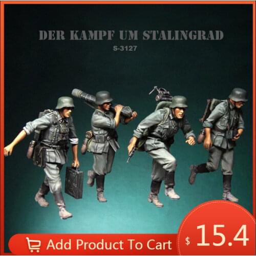 1/35 Resin Figure Kits Model Mortar Team Resin Soldier Colorless and self-assembled ( 4 piece) S-3127