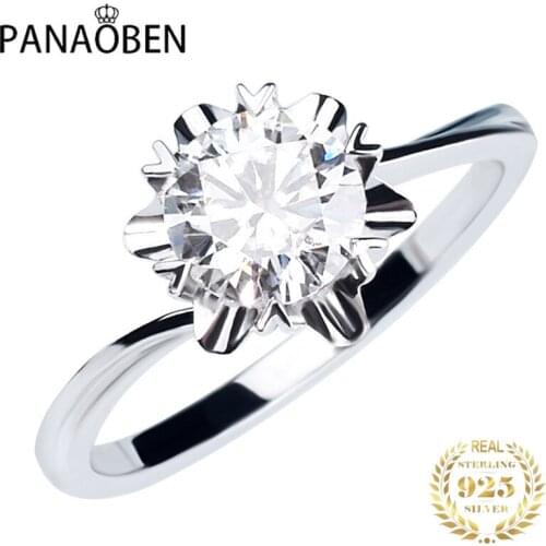 Real 925 Sterling Silver Fairy Rings for Womens Delicate and Cute Luxury Exquisite Elegant Diamond Jewelry Engagement Wedding