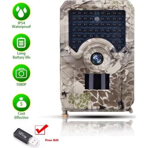 PR200 Hunting Camera 12MP 49pcs 940nm IR LED Wild Trail Infrared Camera IP56 Waterproof Night Vision Photo Trap Wildlife Camera