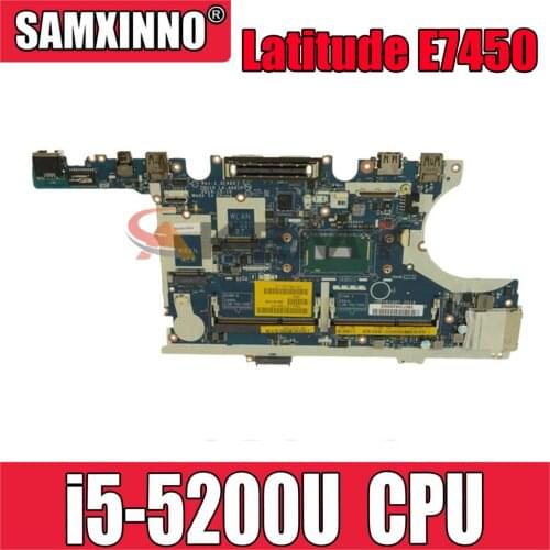 Original Laptop motherboard For DELL Latitude E7450 i5-5200U Mainboard CN-0TFVF9 0TFVF9 LA-A961P SR23Y