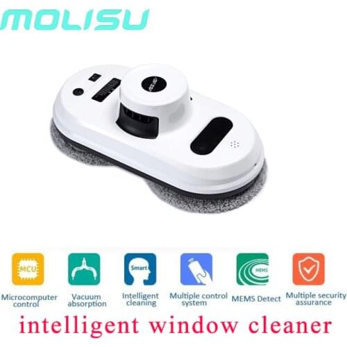 MOLISU Free Shipping W5 robot vacuum cleaner window cleaner Auto clean anti-falling smart window glass cleanercontrol