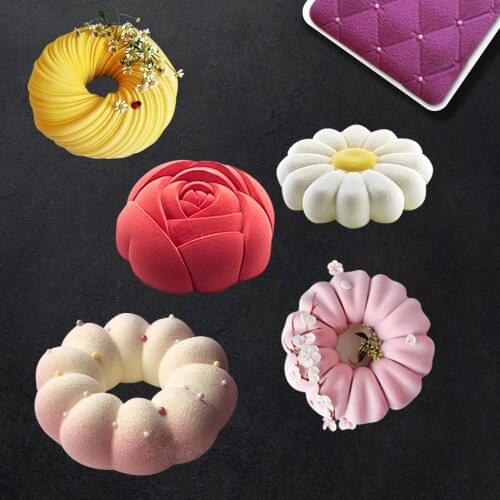 Silicone Cake Decorating Tool Non-Stick Food Grade Silicone Mold Mousse Baking Mould Multiple Type Party Pastry Kitchen Bakeware