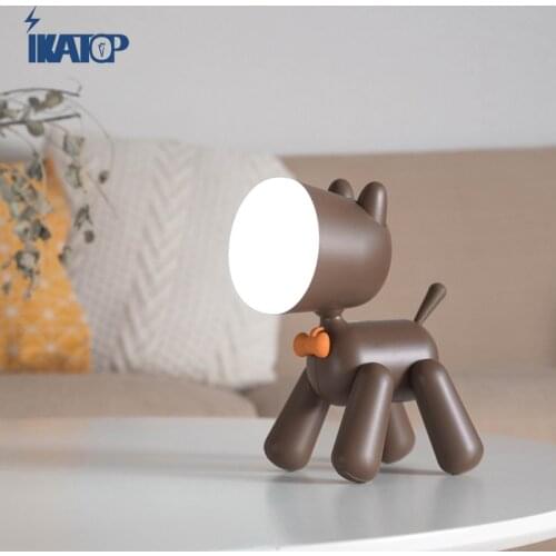 Creative Charging Night Light Usb Eye Protection Night Feeding with Sleeping Light Cute Desktop Led Learning Puppy Lamp