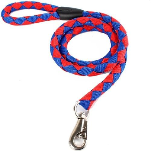 High Quality Durable Nylon Dog Leash For Big Dogs Harness Braided Leash Rope Pet collars Traction Rope Large Dog collars Leash