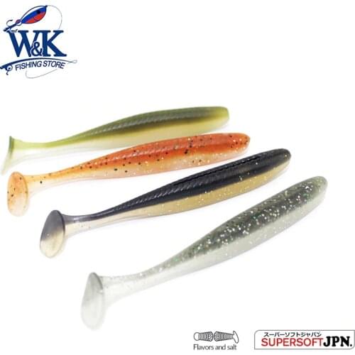 KEY Shad for Perch Bass Fishing at 3.5" Soft Bait Artificial Baitfish Silicone Lure with Salt Flavor for Jig Head Fishing Lures