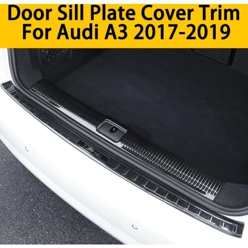 Stainless Steel Rear Outer Inner Bumper Protector Door Sill Plate Cover Trim For Audi A3 2017 2018 2019