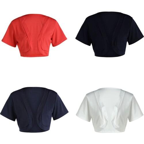 Womens Open Front Cropped Cardigan Sexy Short Sleeve Solid Color Knit Bolero Shrug 2021 New Style High Quality Streewear