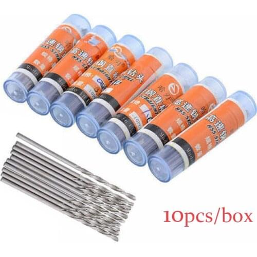 0.3-3.5mm HSS straight shank twist drill walnut vajra bodhi pearl bead punching machine smaller 10PCS