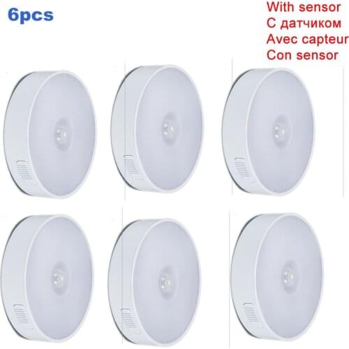 1-8pcs PIR Motion Sensor LED Kitchen Lights Under Cabinet Night Lamp Stairs/Closet/Wardrobe Lighting adjustable white warm white