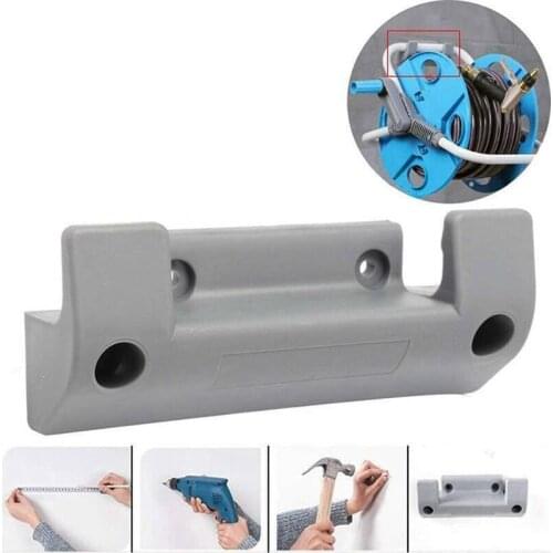 1pc Garden Hose Reel Holder PVC Wall Mounted Hanger Storage Hook Rack Reel Pipe Holder